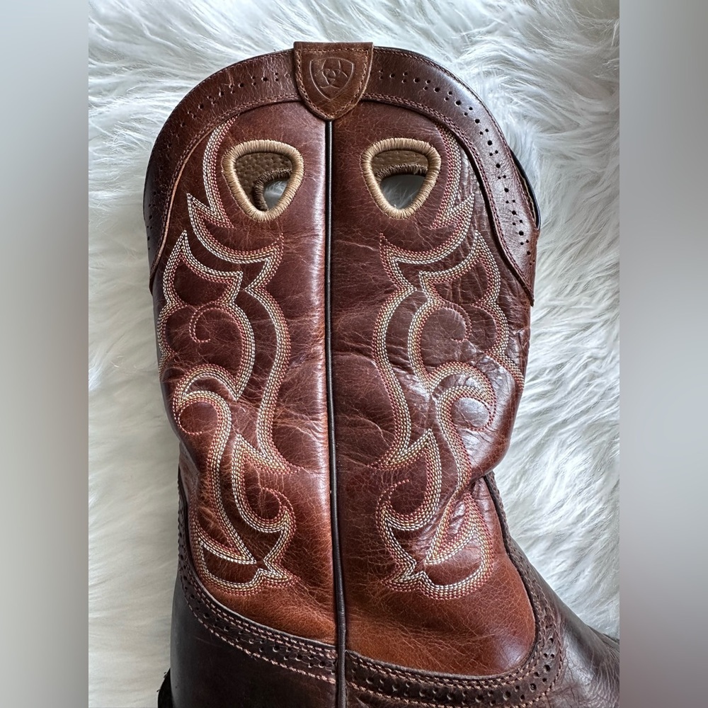 Ariat Boots Rawhide Leather Western Cowboy Groomsman SquareToe #10010953 Mens 13 - Picture 3 of 12